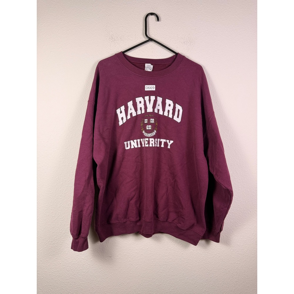 Harvard University Crewneck Sweatshirt XL  Gildan Heavy Blend Collegiate Vtg
